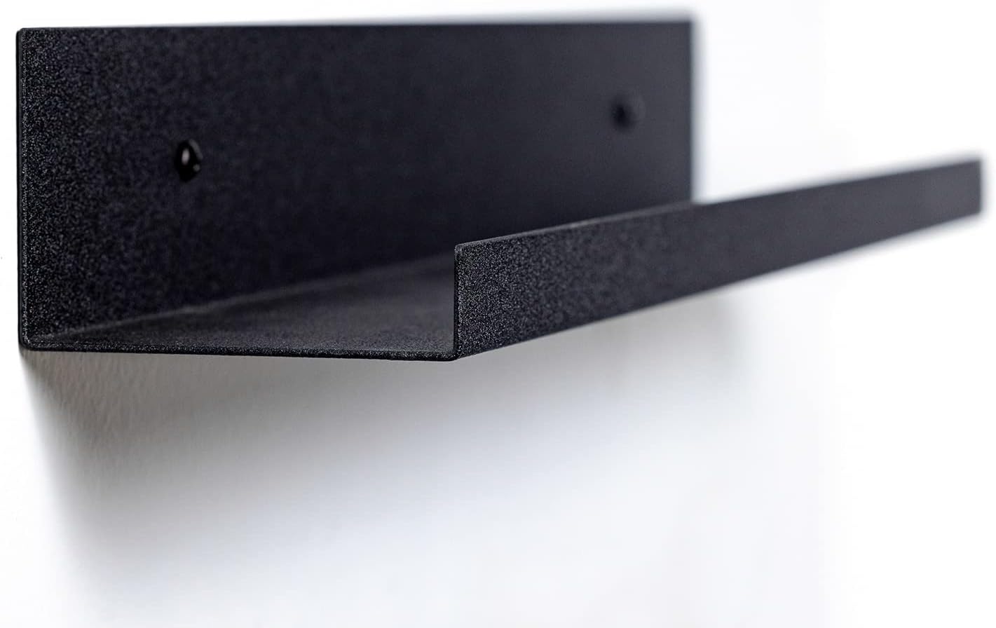 Modern Black Metal Floating Wall Shelf