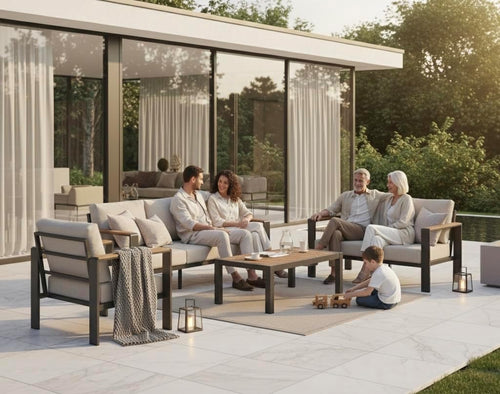 Aluminum Outdoor Patio Conversation Sofa Set