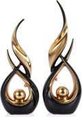 Modern Black Gold Ceramic Tabletop Sculptures