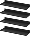 Black Metal Wall‑Mounted Floating Shelves