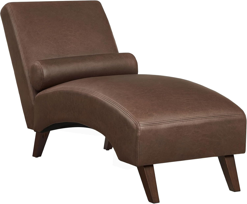 Ergonomic Faux Leather Indoor Chaise Lounge Chair