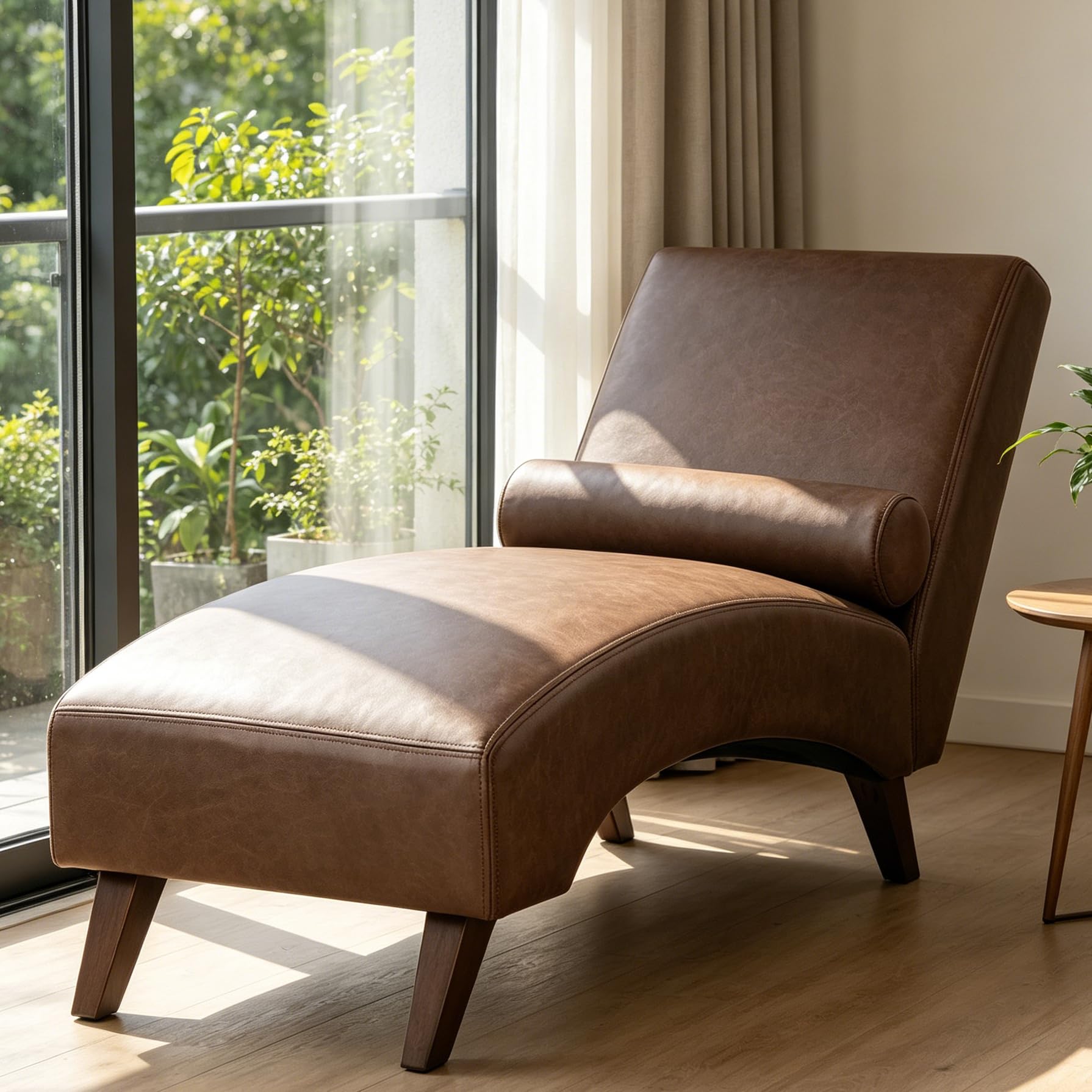 Ergonomic Faux Leather Indoor Chaise Lounge Chair
