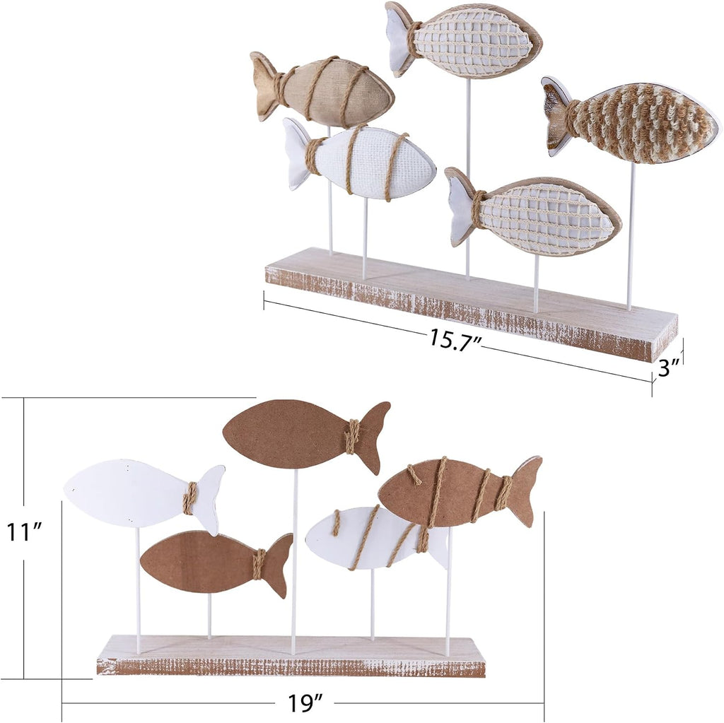 Nautical Wooden Fish Home Decor Figurines