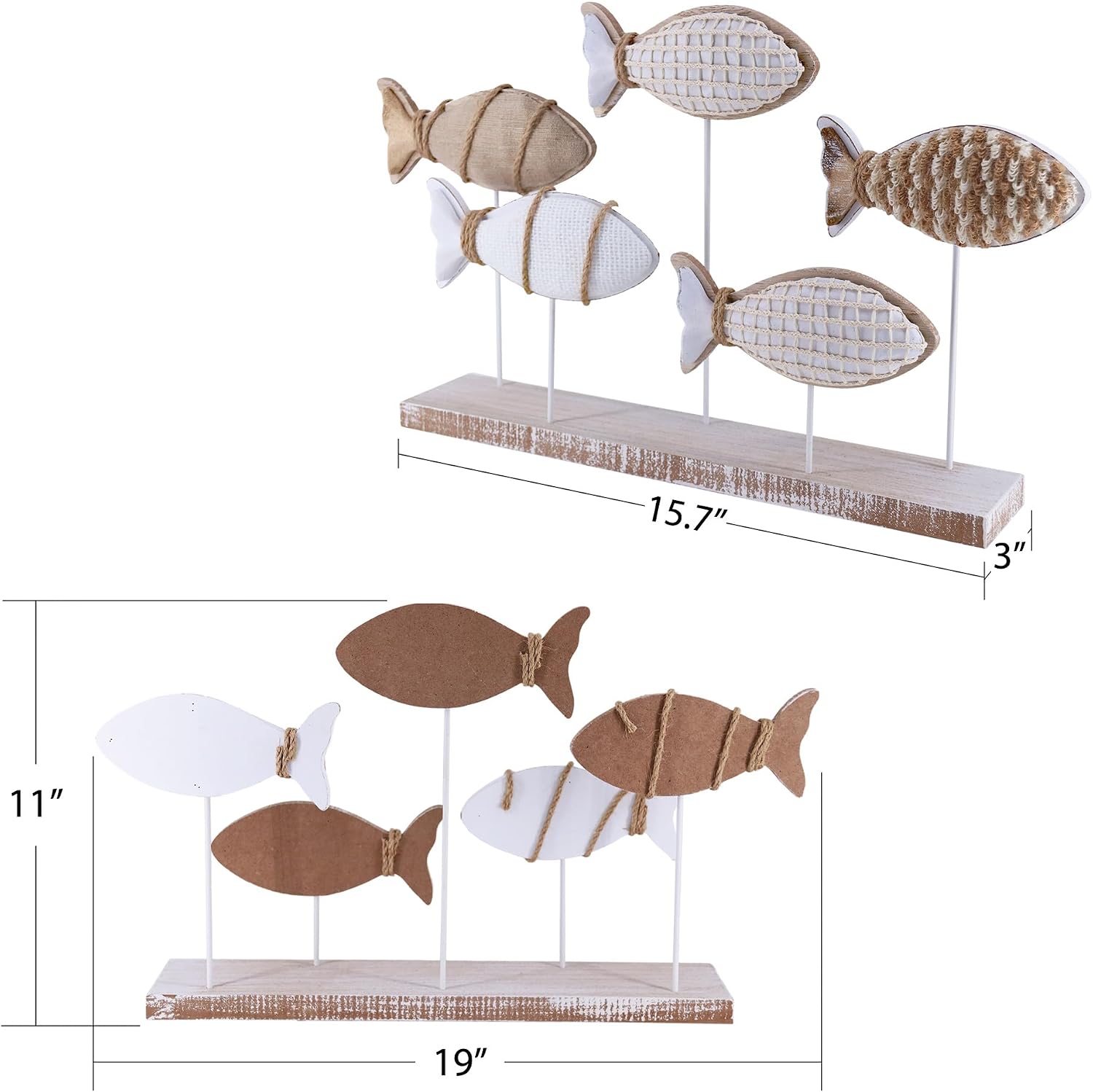 Nautical Wooden Fish Home Decor Figurines