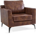 Faux Leather Modern Accent Arm Chair