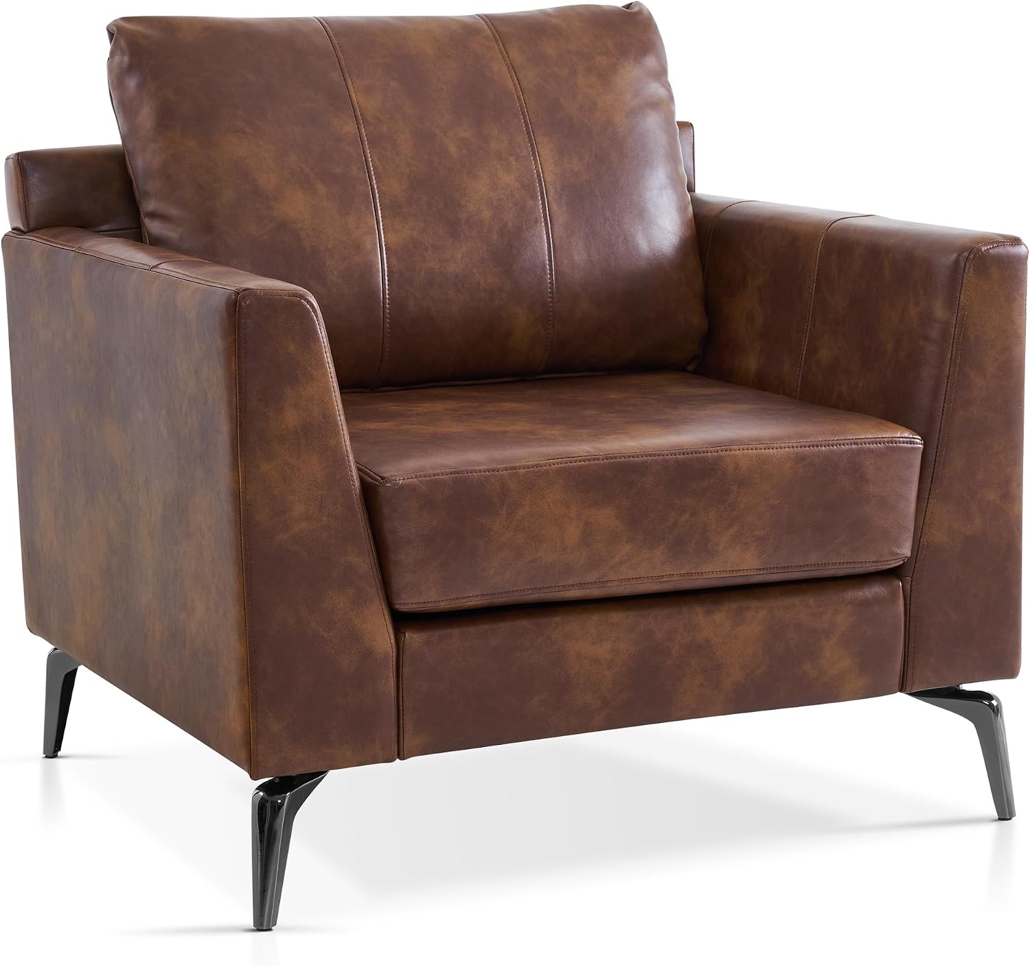Faux Leather Modern Accent Arm Chair