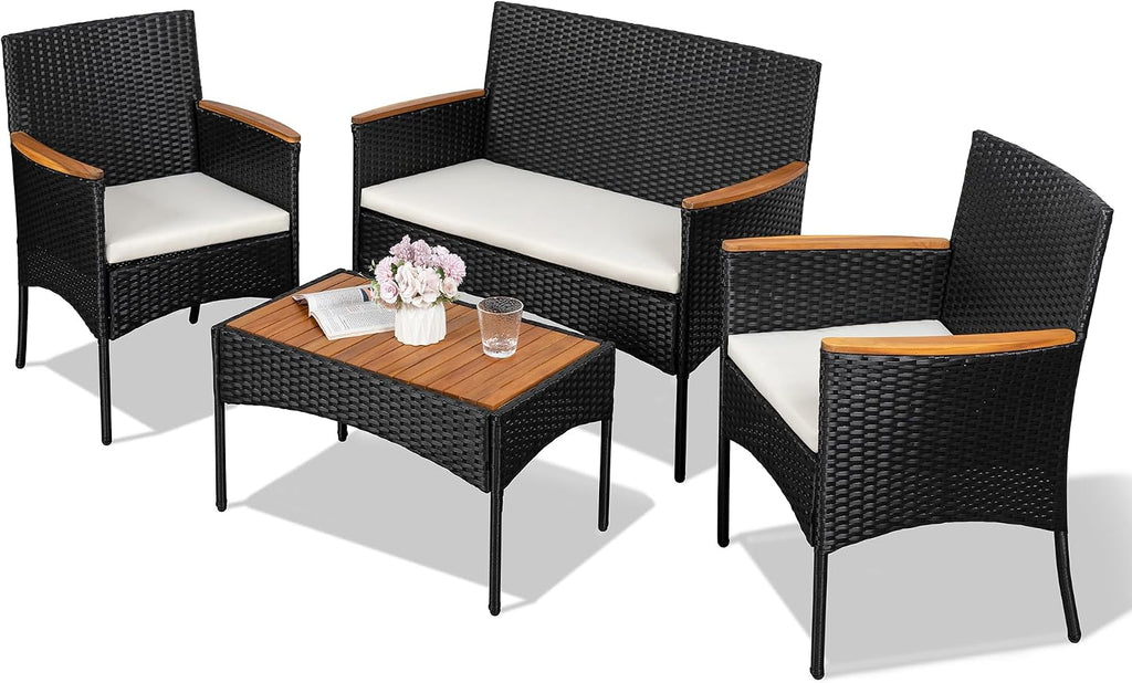 Wicker Outdoor Patio Conversation Furniture Set