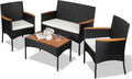 Wicker Outdoor Patio Conversation Furniture Set