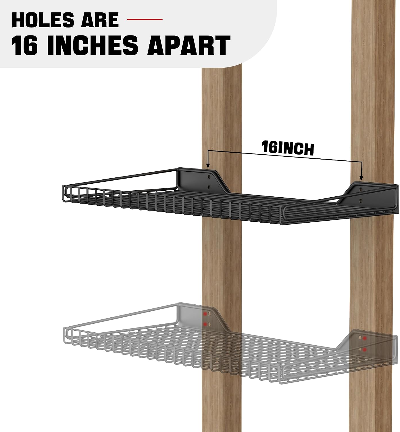 Metal Garage Wall Mounted Storage Shelves