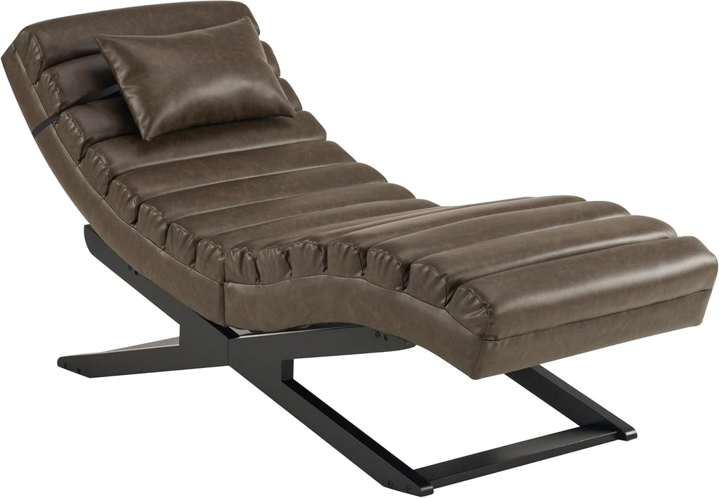 Faux Leather Indoor Ergonomic Chaise Lounge Chair