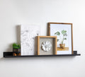 Modern Black Metal Floating Wall Shelf
