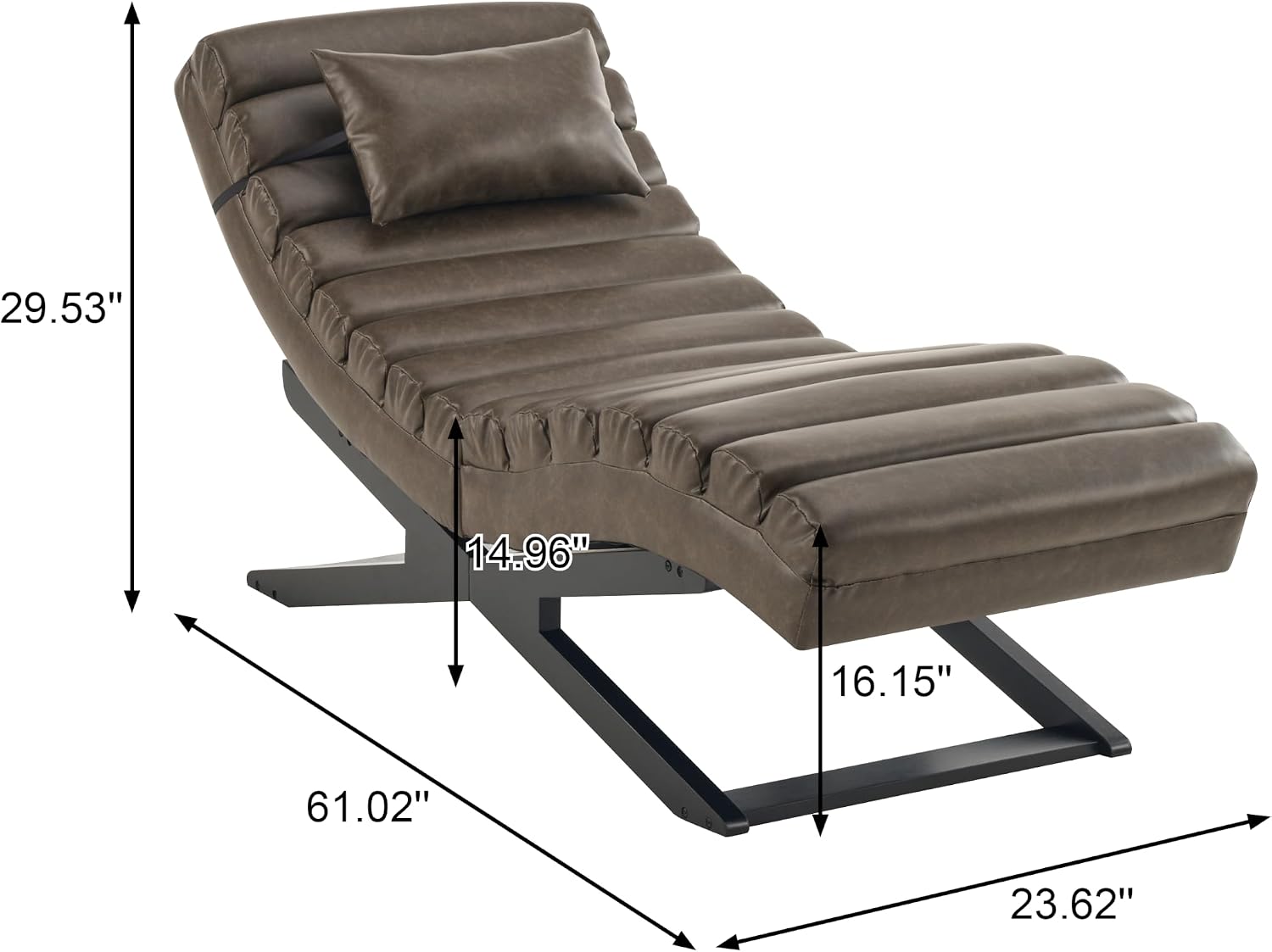 Faux Leather Indoor Ergonomic Chaise Lounge Chair