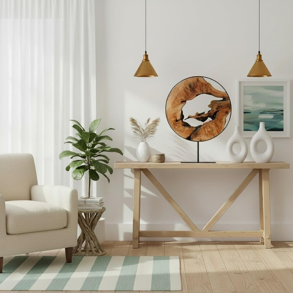 Natural Cedar Wood Tabletop Decor Sculpture