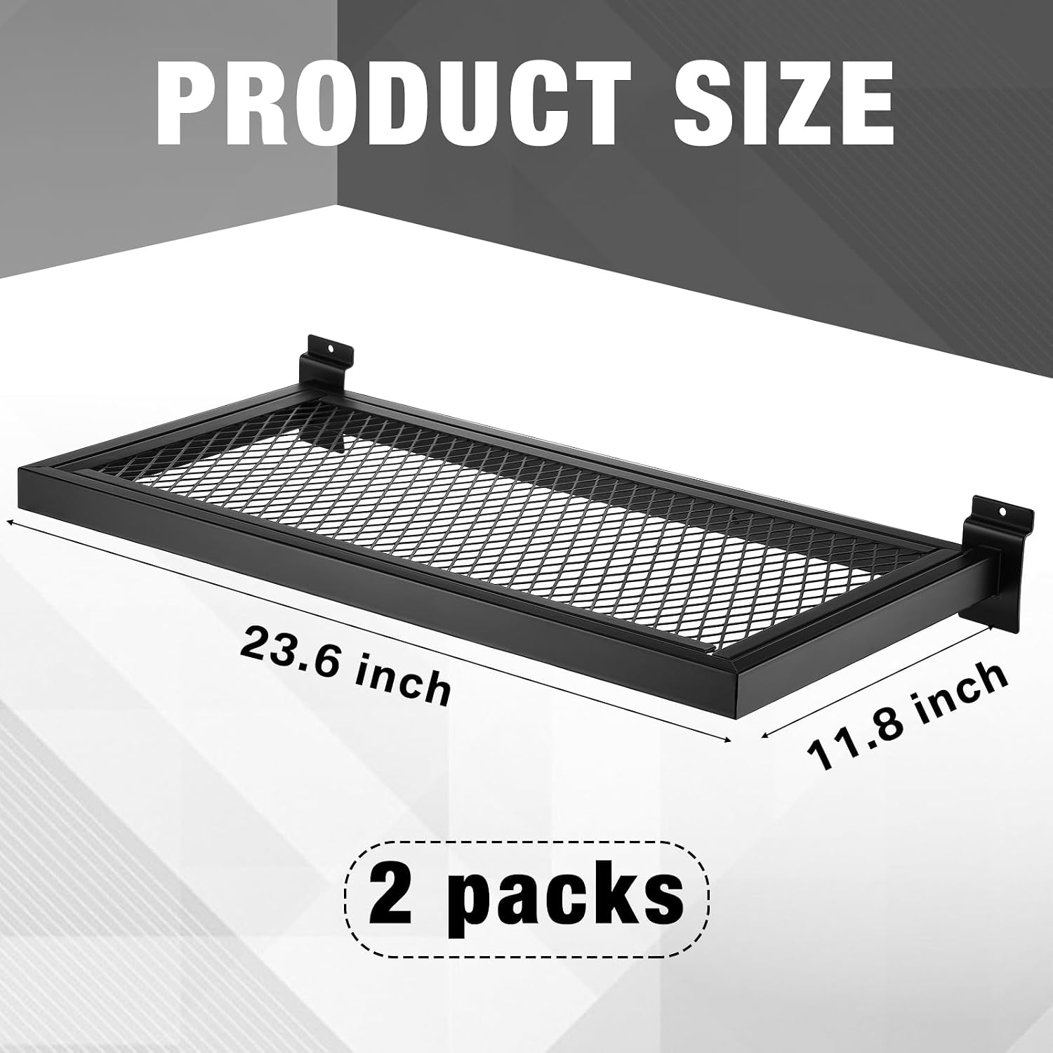 Metal Wall‑Mounted Slatwall Storage Shelf