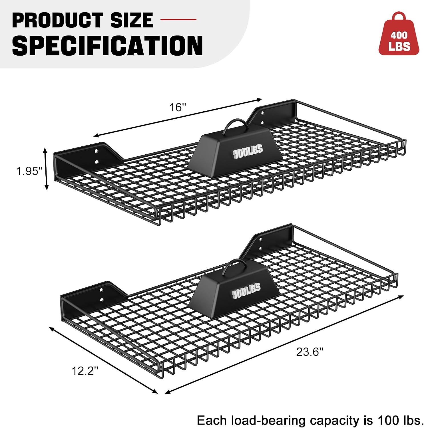 Metal Garage Wall Mounted Storage Shelves