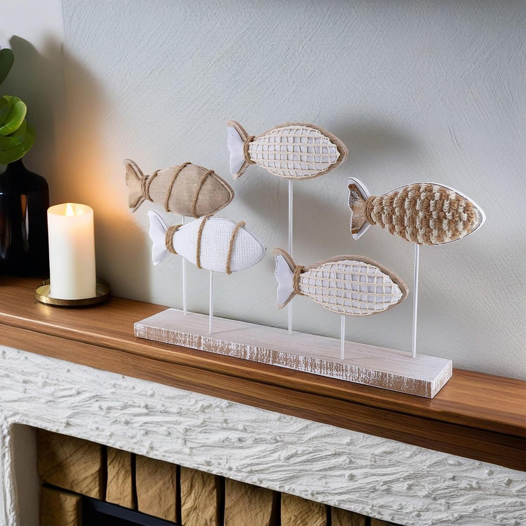 Nautical Wooden Fish Home Decor Figurines