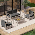 Modern Aluminum Outdoor Conversation Sofa Set