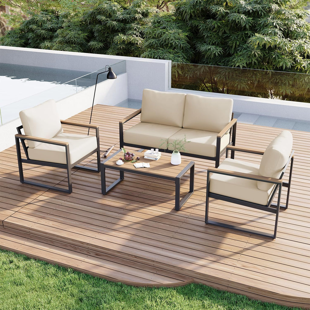 Modern Metal Outdoor Conversation Sofa Set