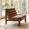 PU Leather Wave Modern Accent Chair