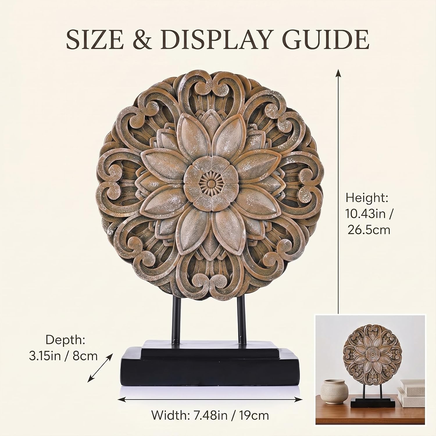 Rustic Farmhouse Tabletop Decor Sculpture