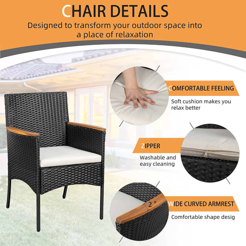 Wicker Outdoor Patio Conversation Furniture Set