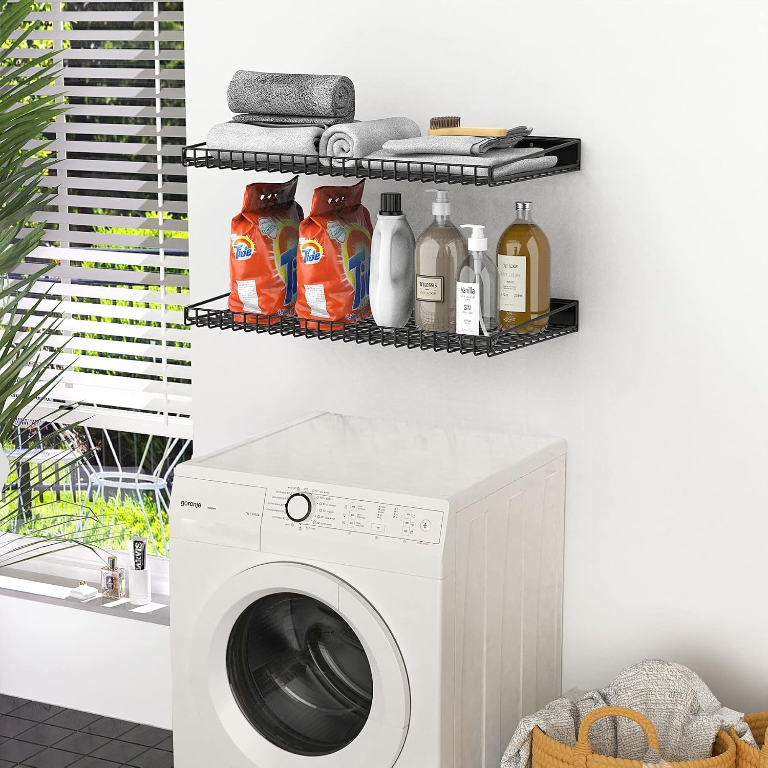 Garage Wall‑Mounted Storage Shelves Set