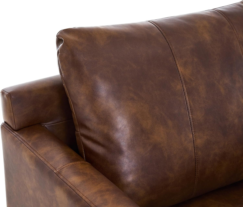Faux Leather Modern Accent Arm Chair