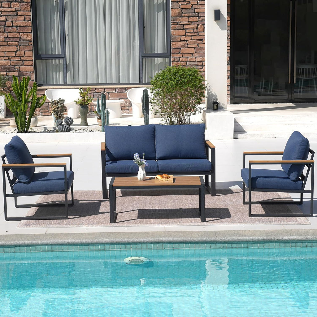 Metal Outdoor Balcony Conversation Furniture Set