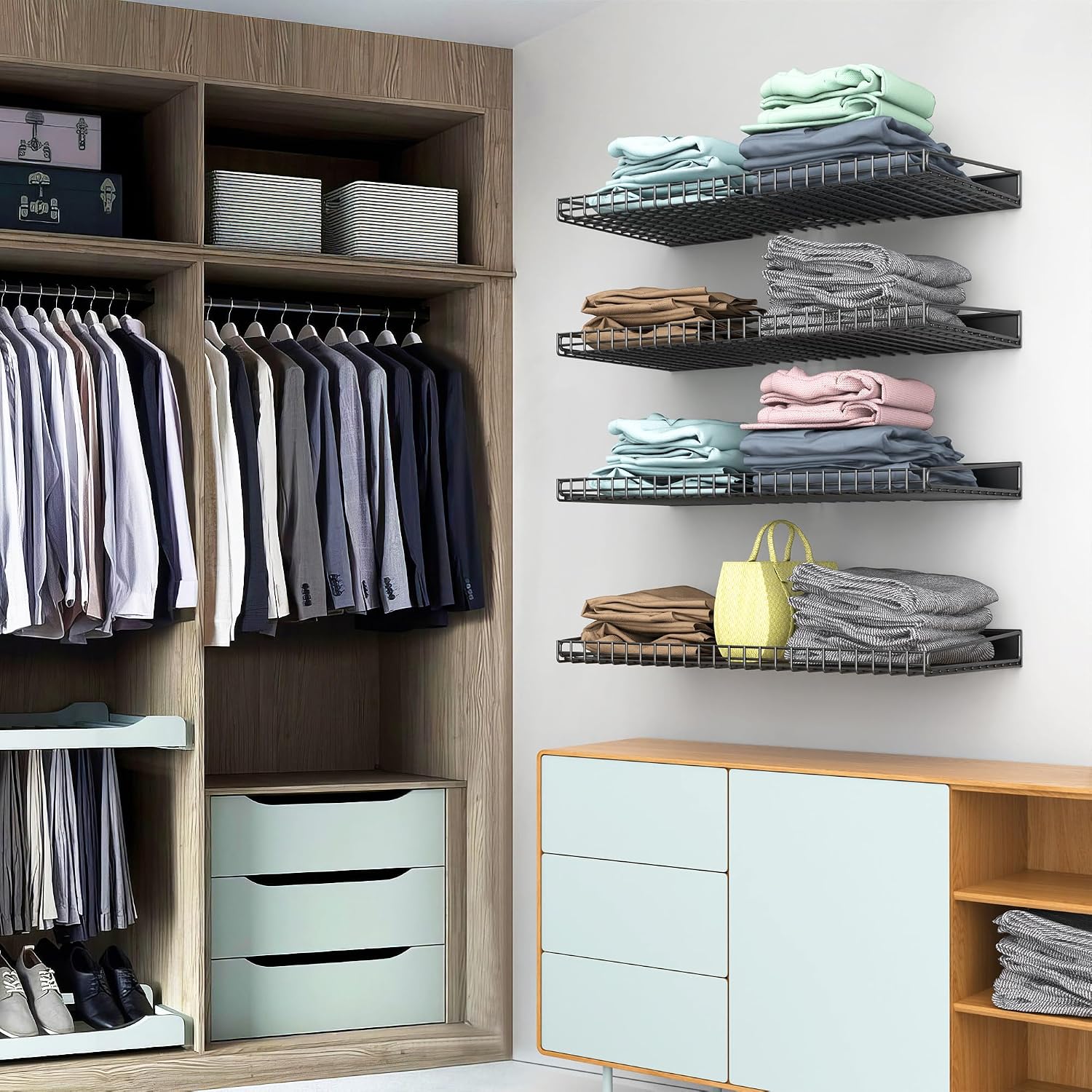 Metal Garage Wall Mounted Storage Shelves