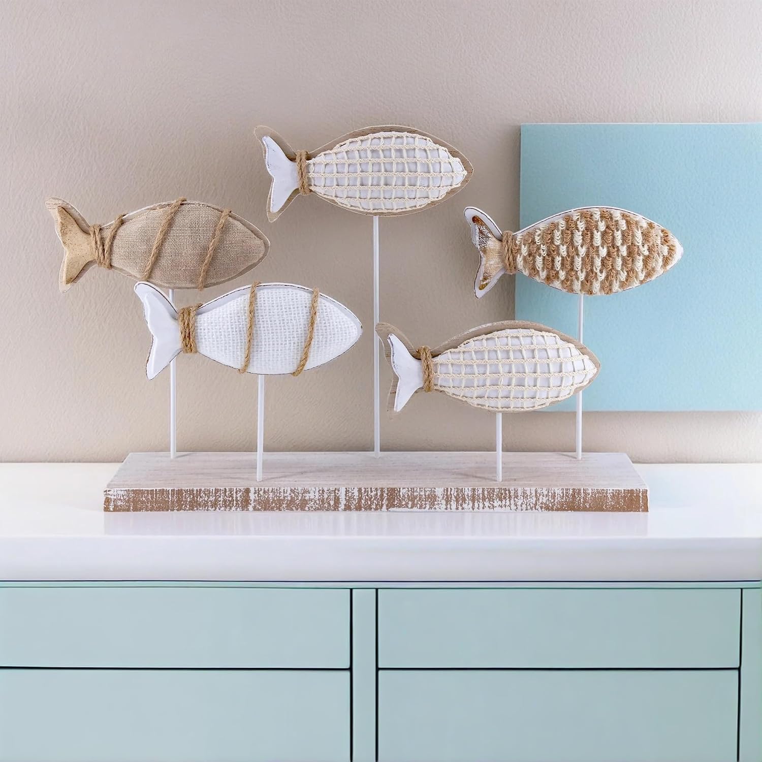 Nautical Wooden Fish Home Decor Figurines