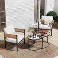 Natural 4‑Piece Outdoor Conversation Set